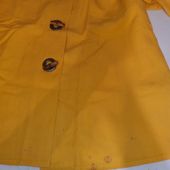 Harris Wallace Shirt Yellow Womens Long Sleeves Button Down Bamboo, Size M/52 - Picture 9 of 10